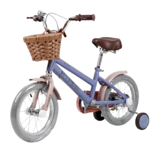 صورة دراجة كيتونج للاطفال بسلة أمامية بشكل قش وكفرات مقاس 16و14 كفر هواء